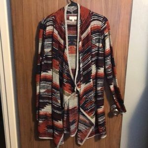Multi colored open cardigan-L